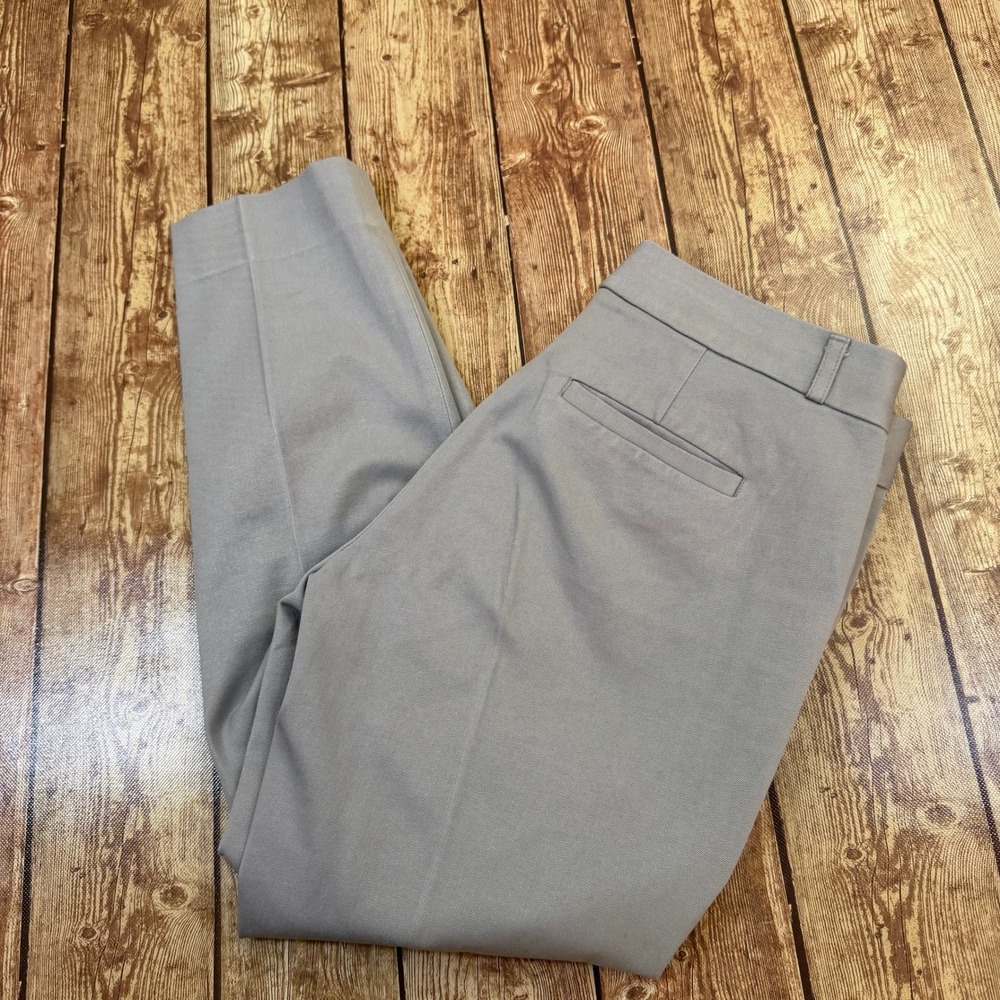 Banana Republic Sloan Fit Pants Womens Size 4 Gray Stretch Ankle Dress Trousers